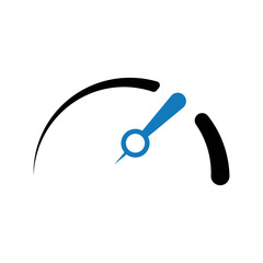 Speedometer performance accelerate meter icon.