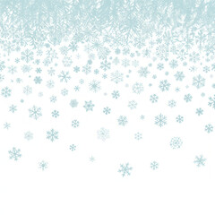 Fototapeta premium Falling snowflakes pattern winter cold