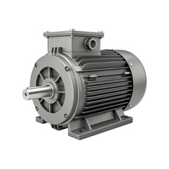 Realistic Industrial electric motor isolated on a transparent background