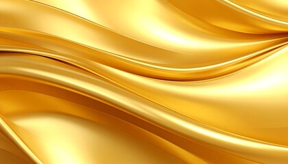 Golden, flowing fabric drapes in a smooth, elegant design.  A close-up view captures the luxurious folds and curves of the material