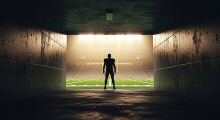 Football Player Tunnel Silhouette - Silhouettes