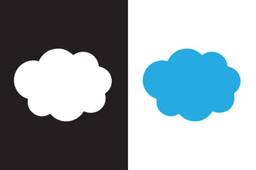 cloud computing  icon vector, white cartoon clouds weather icon vector art illustration