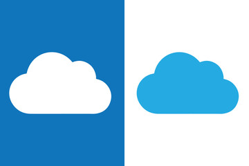 cloud computing  icon vector, white cartoon cloud weather icon vector art illustration