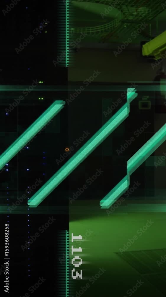 Poster animation of scanner and data processing over server room