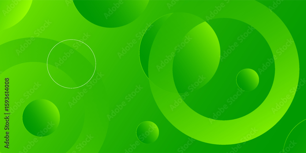 Aufkleber abstract green background with circles. dynamic shapes composition. eps10 vector