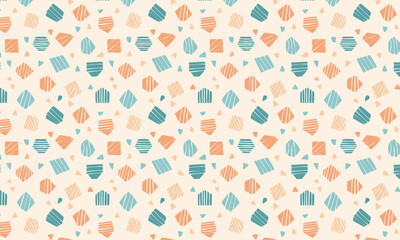 Modern Hand Drawn Abstract Terrazzo Pattern