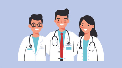 Fototapeta premium Smiling Diverse Medical Team, Healthcare Professionals