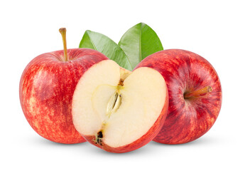 red apple isolated on transparent png ( Image from camera)