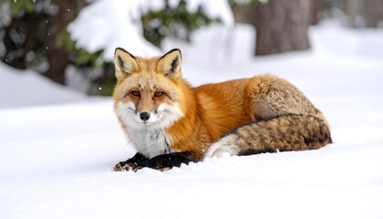 Red fox in snowy forest (1)