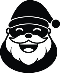 happy santa claus vector icon.