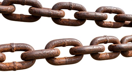 Fototapeta premium Rusty metal chain links (1)