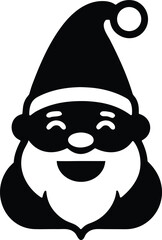 jolly santa claus vector icon.