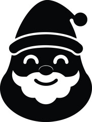 santa claus emoji style vector icon.