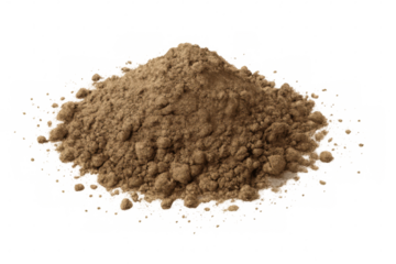 Pile of dirt with transparent background, ideal for easy integration into photo editing projects