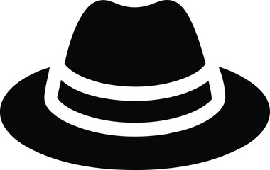 cute droop hat vector icon.