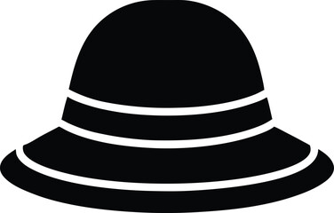 double fur bell hat vector icon.