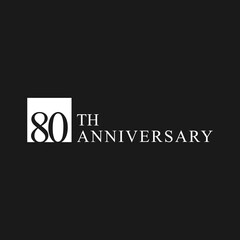 anniversary logo design, 80th anniversary, symbol, icon, party, logo design for 80th anniversary, vector, success, illustration, birthday, symbol, background, year, congratulations, greeting, invitati
