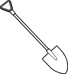 shovel vector illustration