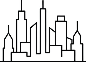 silhouettes of buildings