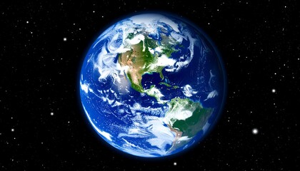 Obraz premium Earth in space, full view