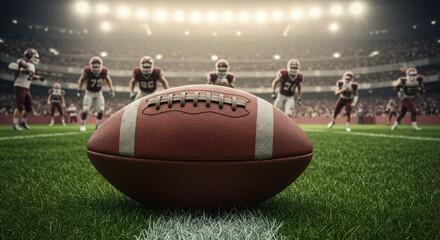 American Football Game Stadium Closeup - Action Sports Photography