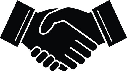 handshake agreement vector icon.
