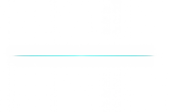 Horizontal glowing light blue line on transparent background, perfect for digital compositions