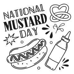 NATIONAL MUSTARD DAY vector illustration