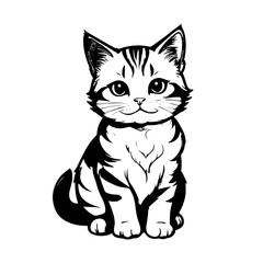Obraz premium vector illustration of a cat