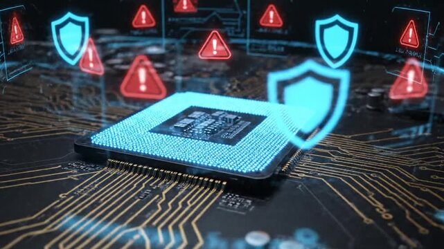 A Futuristic Quantum Computer Processing Data with Glowing Core and High-Tech Circuitry, Advanced Computing, AI Technology, Quantum Mechanics, Digital Innovation, Cybersecurity, Data Science..