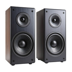 Pair of Large Studio Monitor Speakers with Wood Finish Suitable for Home Theater o and Professional Sound System Setup