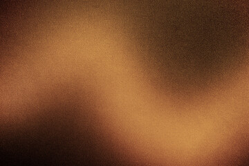 Black dark brown copper sepia red orange gold yellow beige wavy abstract background. Color gradient. Rough grain grainy noise. Geometric. Wave curve line stripe. Shimmer light. Design.