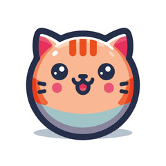 Cute Pink Cat Cartoon