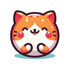 Cute Pink Cat Cartoon