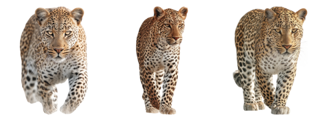 Realistic Leopard Illustration with Transparent Background for Design