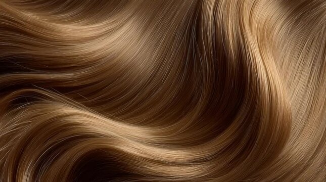 Up close video of a woman with long blonde hair that is smooth and shiny