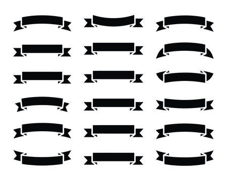 red banner ribbon graphics smooth fabric design icons