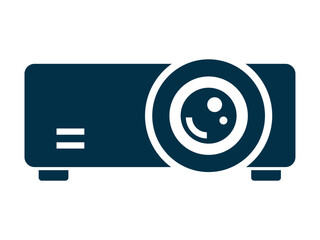 Projector icon. Technology glyph icon. Solid vector icons concept. Flat vector illustration.