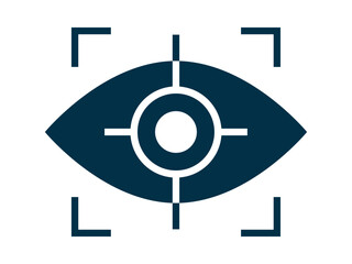 Retina scanner icon. Technology glyph icon. Solid vector icons concept. Flat vector illustration.