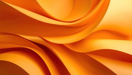Abstract orange paper curves
