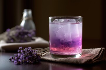 alcoholic lilac cocktail