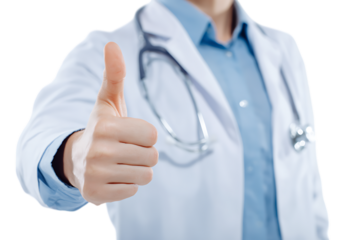 Healthcare professional showing approval.