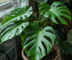 Monstera leaf decoration plant
