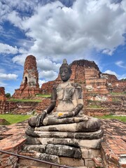 buddha statue in ayutthaya thailand