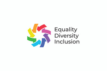 Equality Diversity Inclusion Logo Representing Unity Community Support Respect and Tolerance