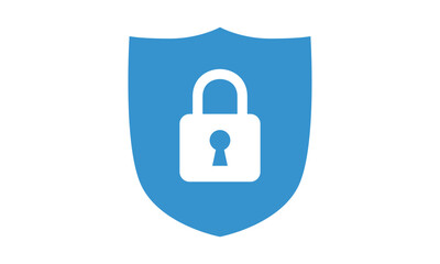 Secure internet icon. Protective shield sign digital security with the image of a padlock. Symbol security protection web. Vector illustration.