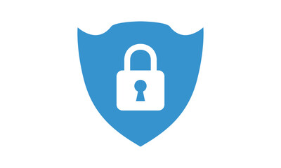 Secure internet icon. Protective shield sign digital security with the image of a padlock. Symbol security protection web. Vector illustration.