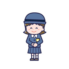 こども／ななめ／女の子 01