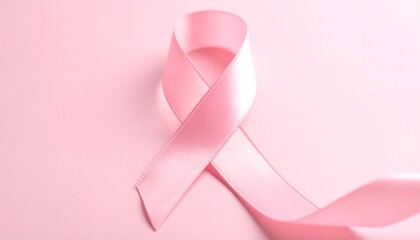 Pink ribbon on a pink background (1)