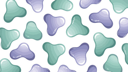 Abstract background with green and purple blob shapes illustration